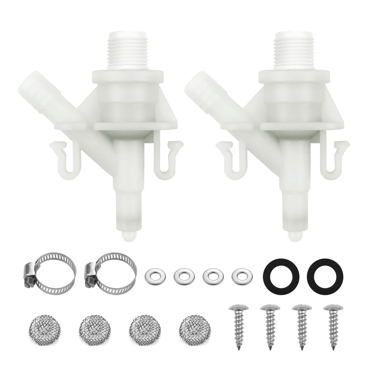 Aecsze front packaging showing two-valve replacement kit and included hardware for quick repairs