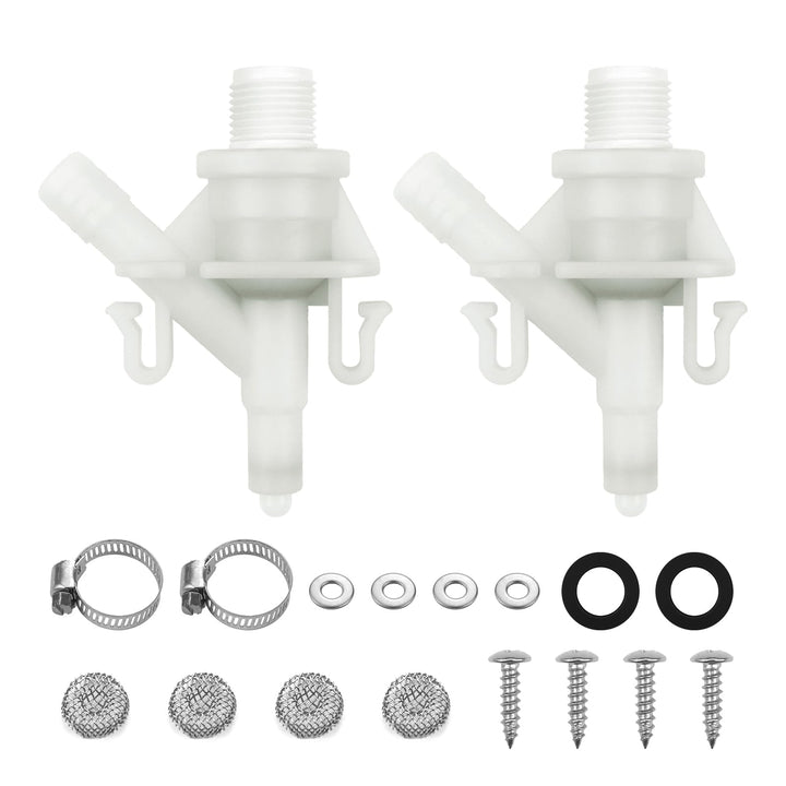 Aecsze front packaging showing two-valve replacement kit and included hardware for quick repairs