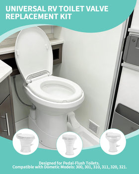 Aecsze valve installed on a boat toilet showing secure fit and improved flushing reliability