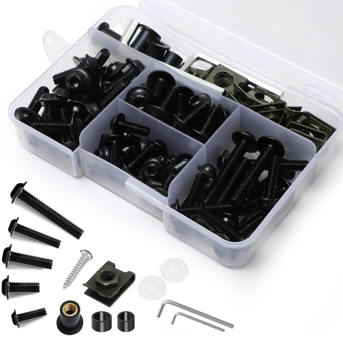 AEEAST front packaging view showing full 177-piece kit for easy selection