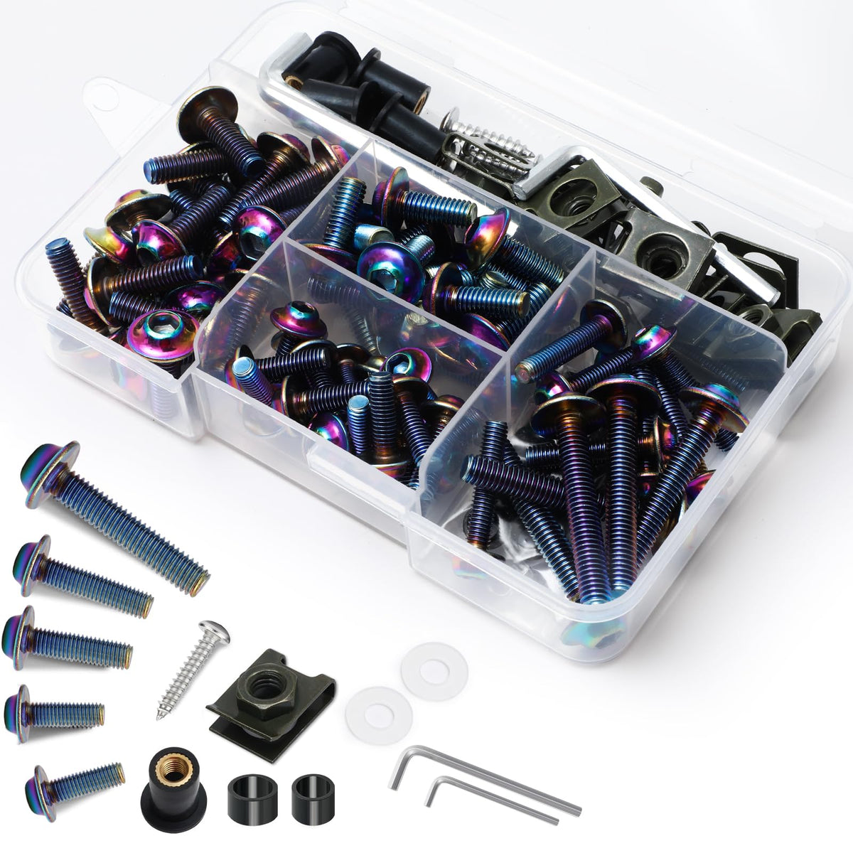 AEEAST front packaging showing full 177pcs kit and organized compartments for quick selection