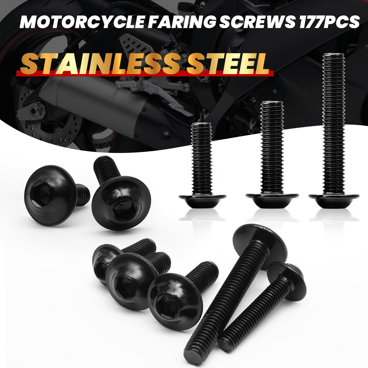 AEEAST close-up of M5 and M6 bolts highlighting corrosion-resistant finish