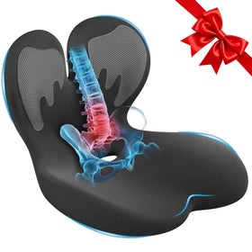 AEGIS CAR SEAT COVER front view showing ergonomic L-shape benefit