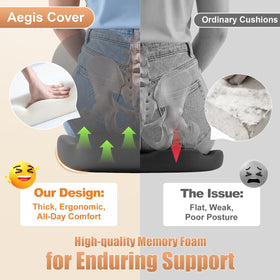 AEGIS CAR SEAT COVER installed in car driver seat improving sightlines and posture