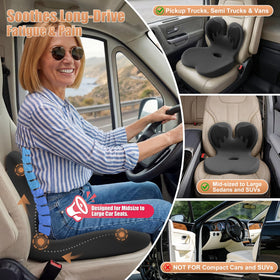 AEGIS CAR SEAT COVER lumbar pillow detail demonstrating lower back support benefit