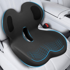 AEGIS CAR SEAT COVER front view showing full cushion and ergonomic shape, improving comfort