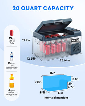 Aeitto interior showing basket and capacity for groceries and frozen packs