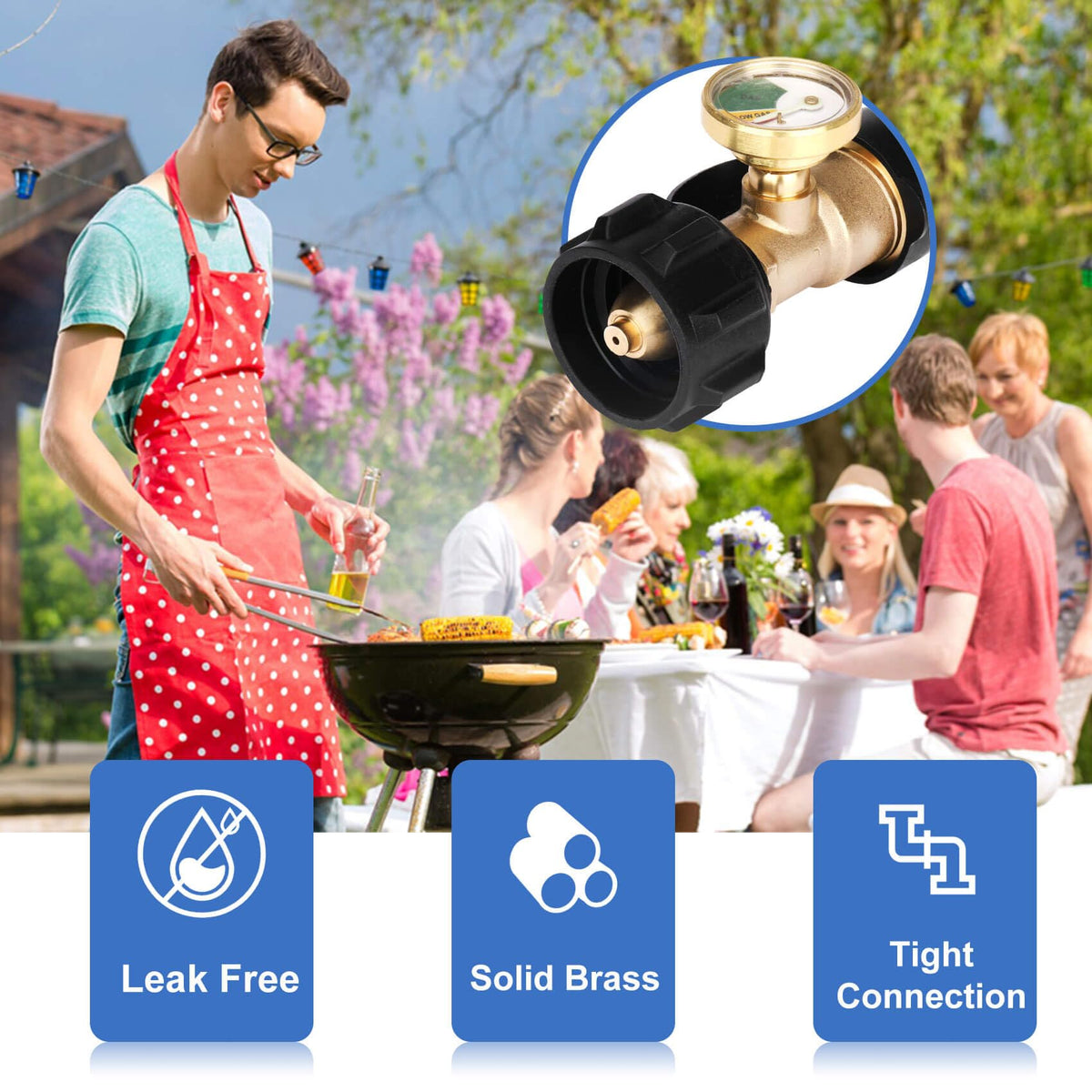 Aekops lifestyle shot at backyard barbecue showing reliable convenience