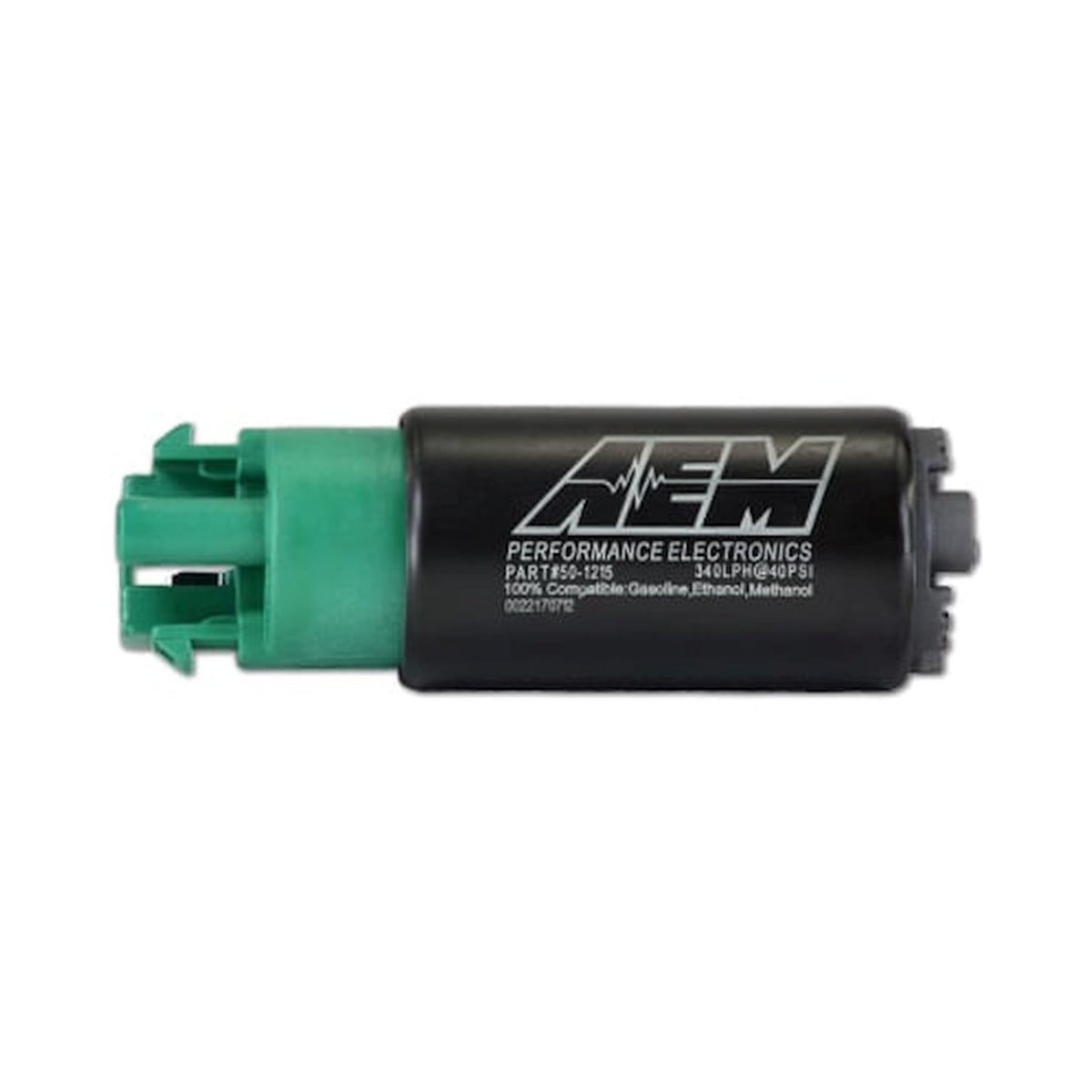 AEM 50-1215 front view showing compact pump and durable housing for reliable flow