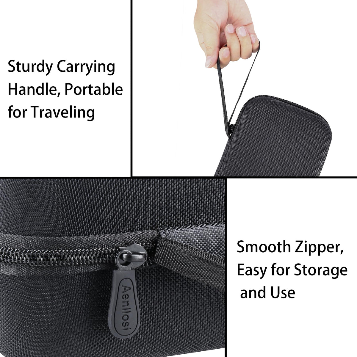 Close-up of Aenllosi double zipper and handle, enables quick access to HULKMAN starter