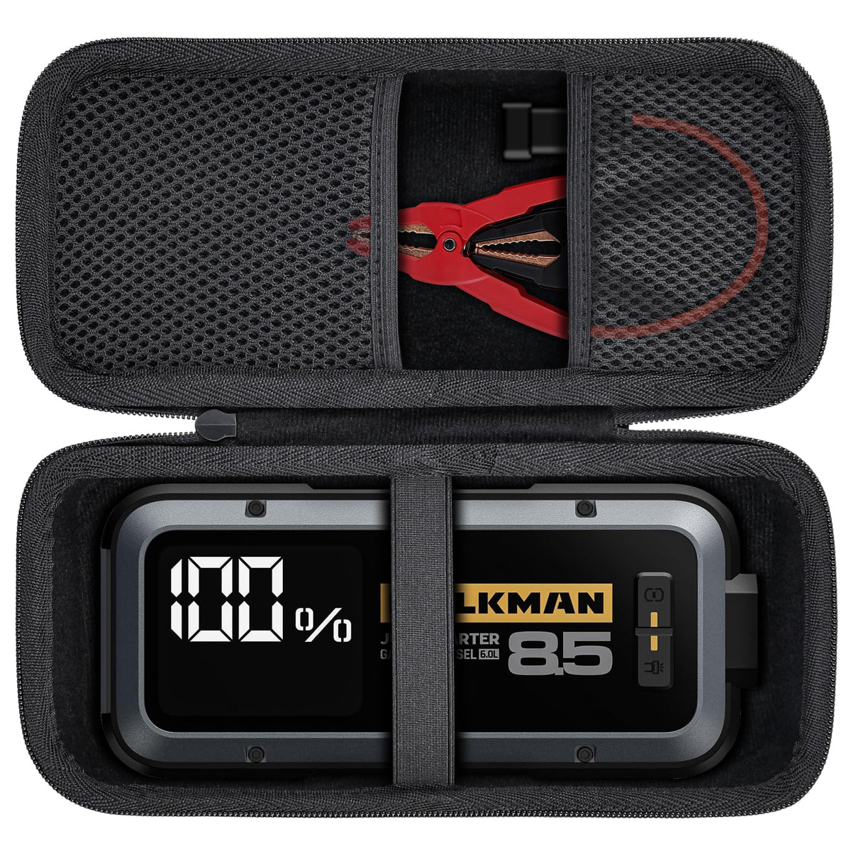 Aenllosi hard case front view showing fit for HULKMAN Alpha85, protects on the go