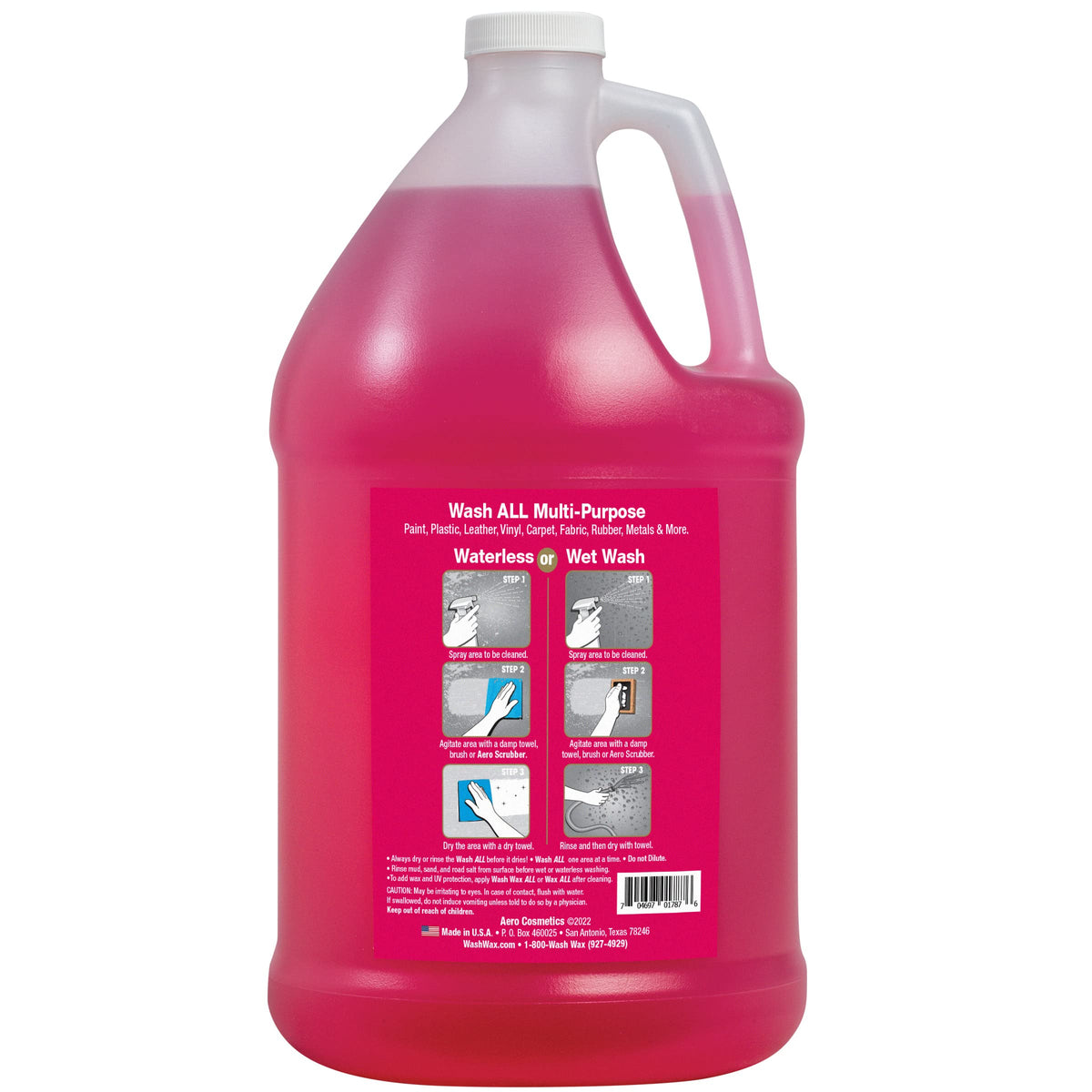 Aero Cosmetics bottle spraying on car hood demonstrating grease removal and finish-safe cleaning