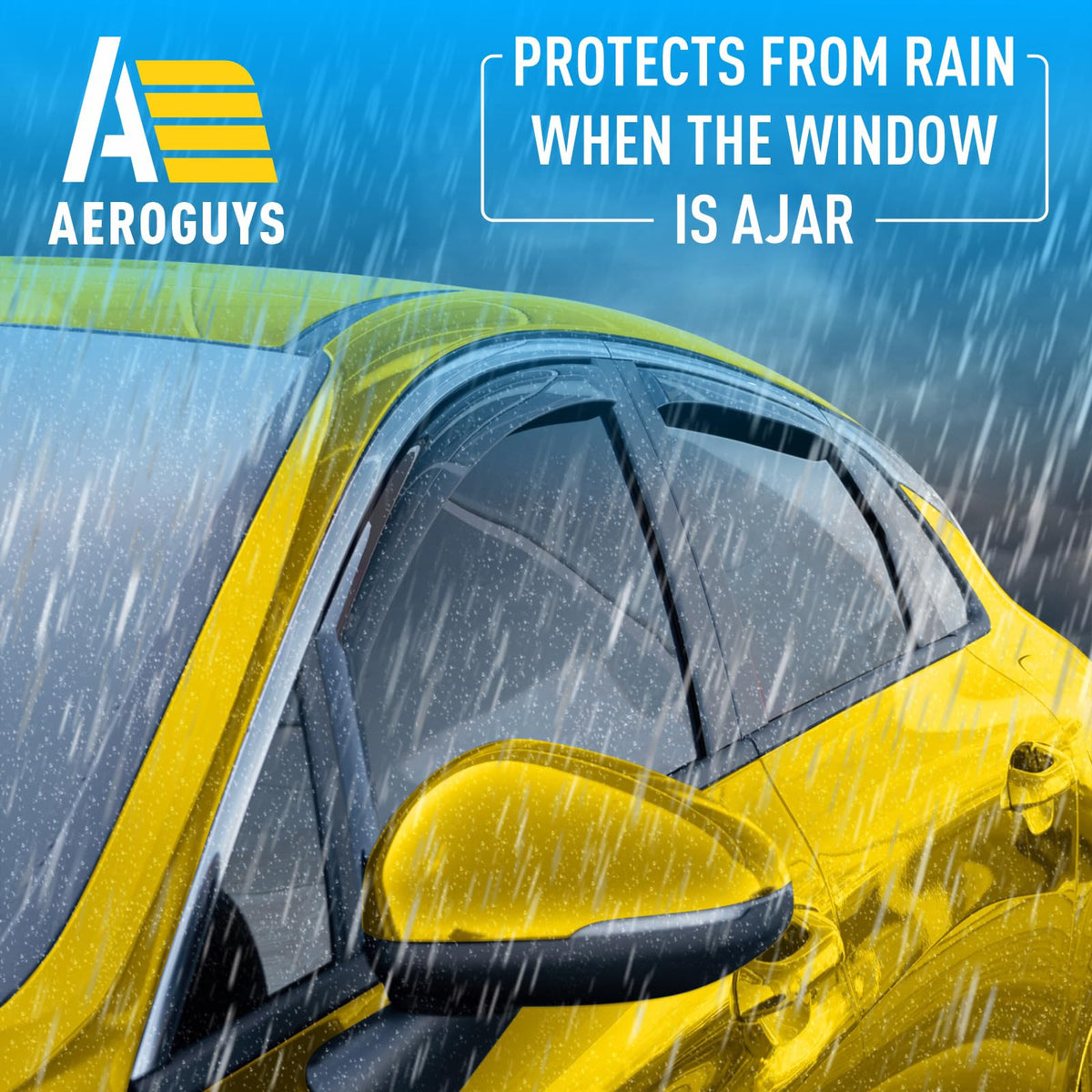 AEROGUYS front passenger visor fitted on Kia K-5 offering ventilation benefit