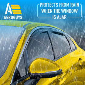 AEROGUYS front passenger visor fitted on Kia K-5 offering ventilation benefit