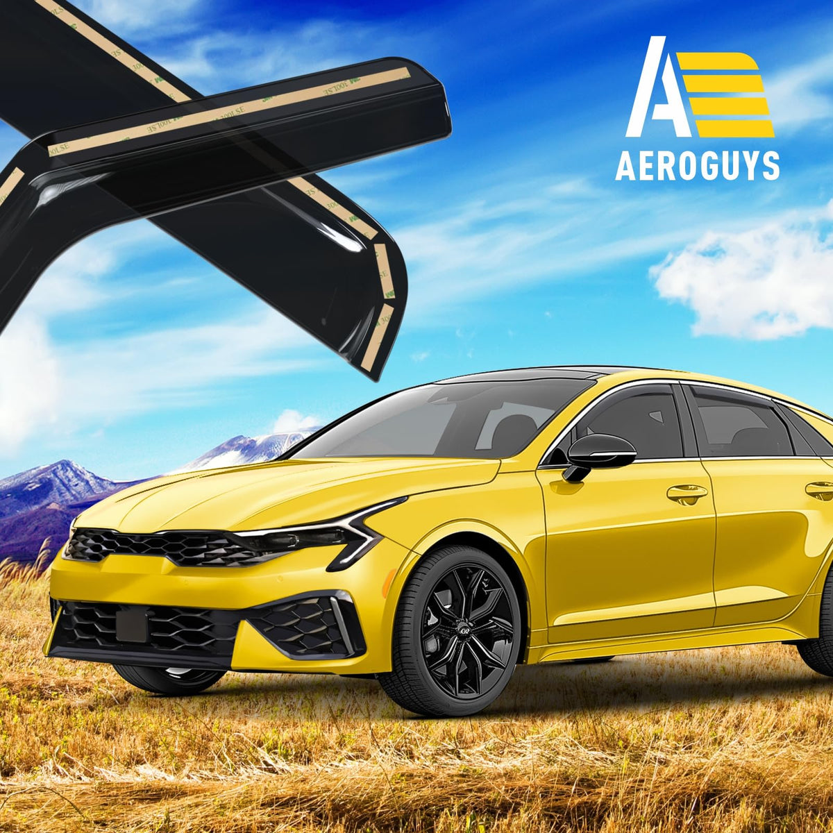 AEROGUYS rear driver-side visor installed for consistent coverage and durability
