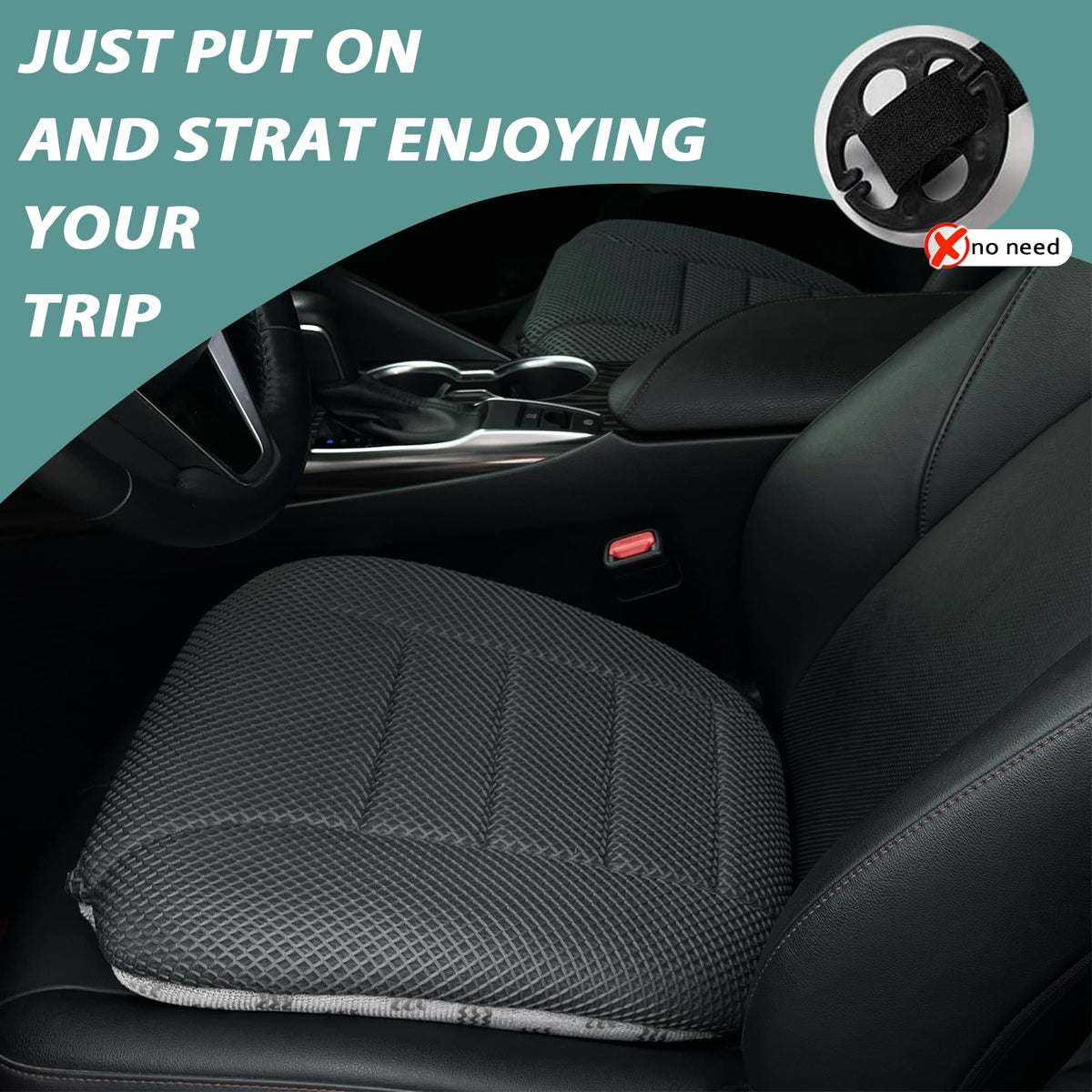 AEROiVi pad covering seat protecting upholstery and hiding blemishes