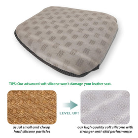 AEROiVi cushion installed in a sedan seat demonstrating easy placement