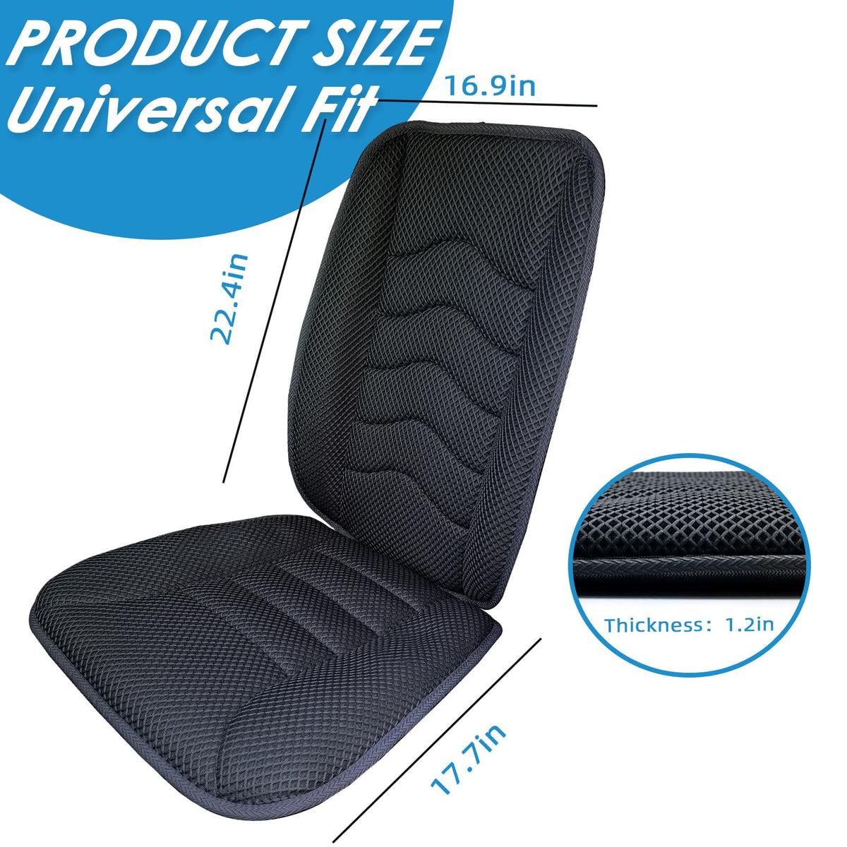 AEROiVi seat cushion on office chair illustrating versatile use and added posture support