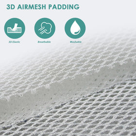 AEROiVi cushion beside ruler for scale showing compact dimensions