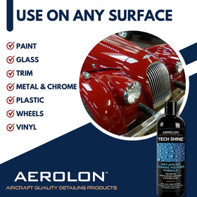 Restored plastic trim after Aerolon application showing renewed appearance benefit