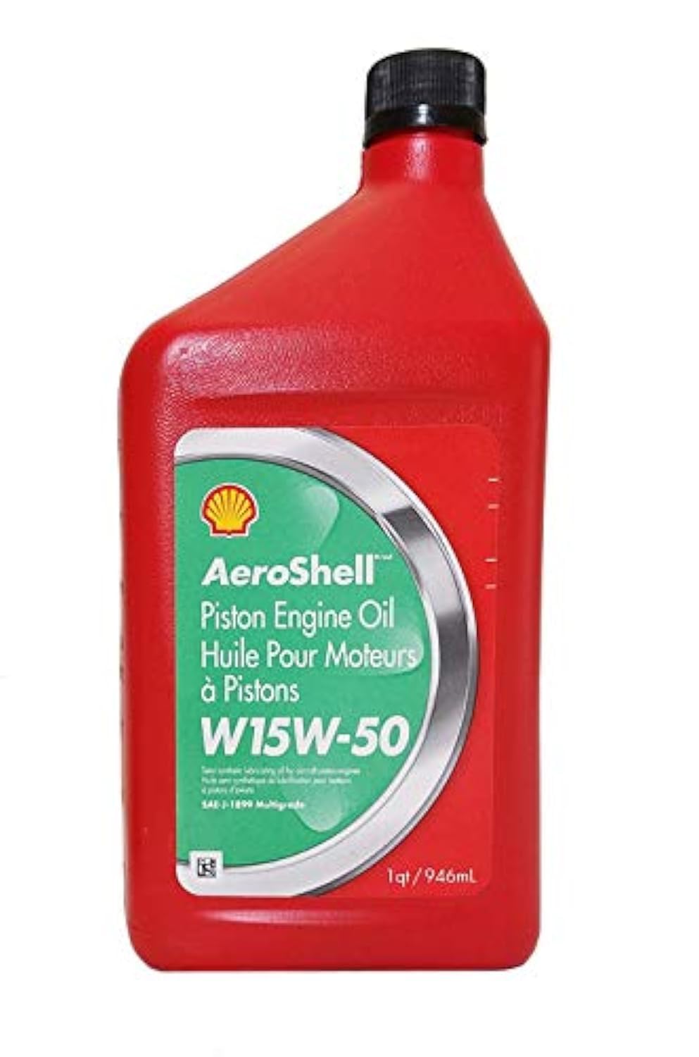 AeroShell 15W-50 front label showing product and clear protective benefit