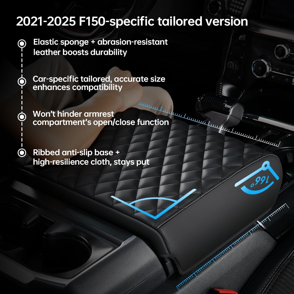 Aerovia side profile showing exact fit on F-150 console