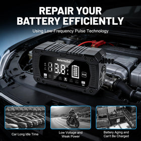 AeternaSol DC connector and adapters showing versatility for multiple battery hookups
