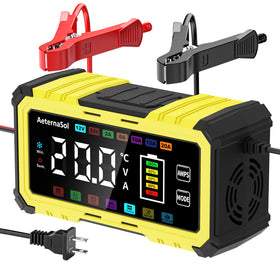 AeternaSol front panel LED display showing charge status for easy monitoring