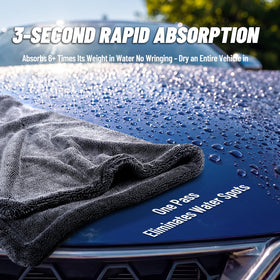 AetherAuto close-up of the 1300 GSM twisted-loop texture for fast absorbency