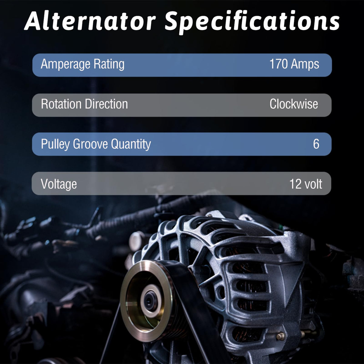 AETUANFLY alternator mounting bracket detail showing durable mounting points