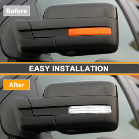 Aexploer installed on F-150 passenger mirror demonstrating improved signal visibility