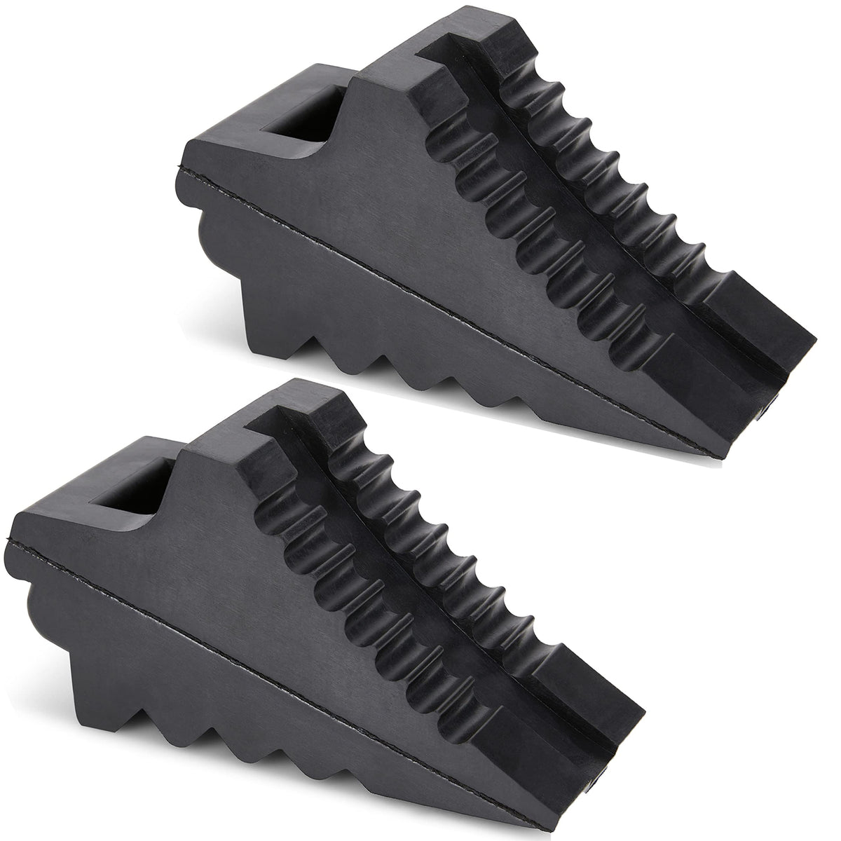 AFA Tooling front-packaging showing two chocks and benefits of durability
