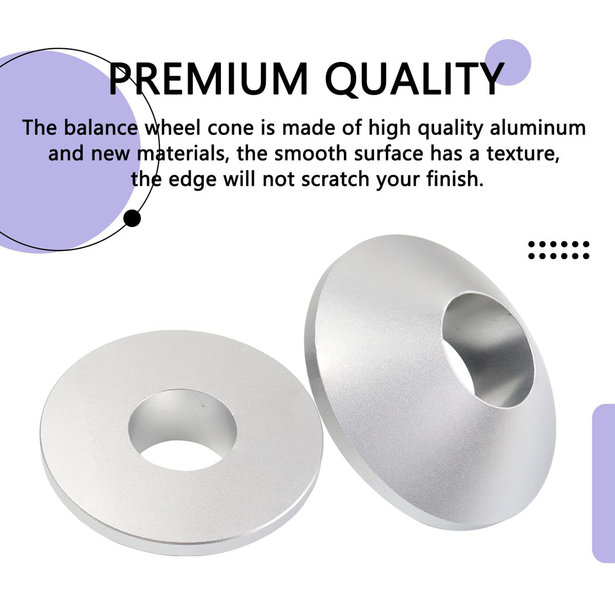 AFEISOL cone smooth edge close-up to protect wheel finish while working