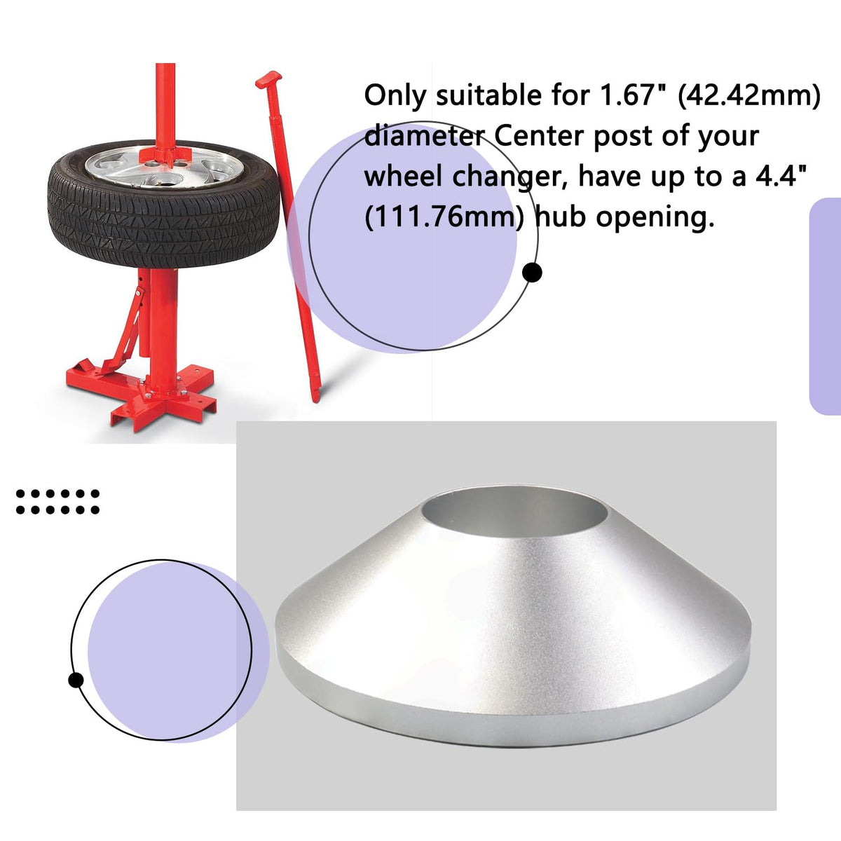 AFEISOL cone on workbench with tools for faster, more reliable tire changes