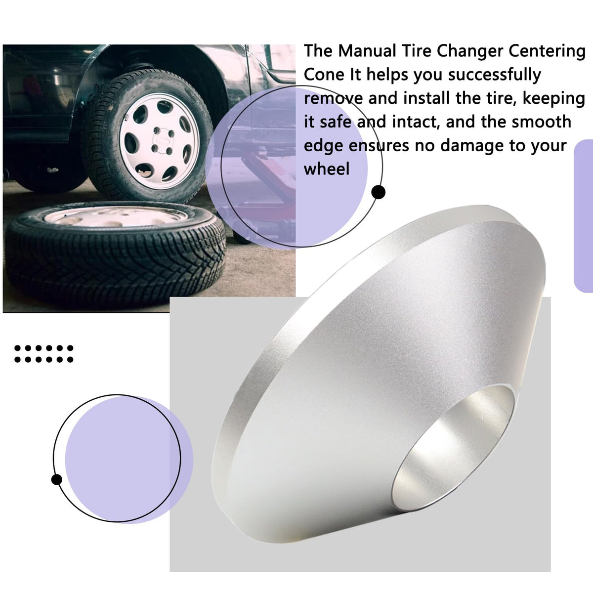 AFEISOL cone next to ruler showing scale for hub opening compatibility