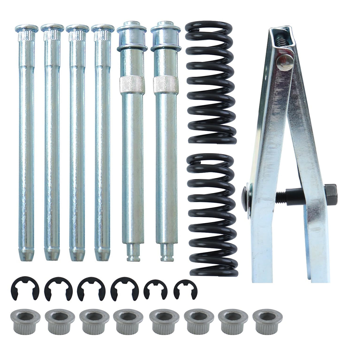 AFEISOL front packaging of complete hinge kit showing all parts for easy identification