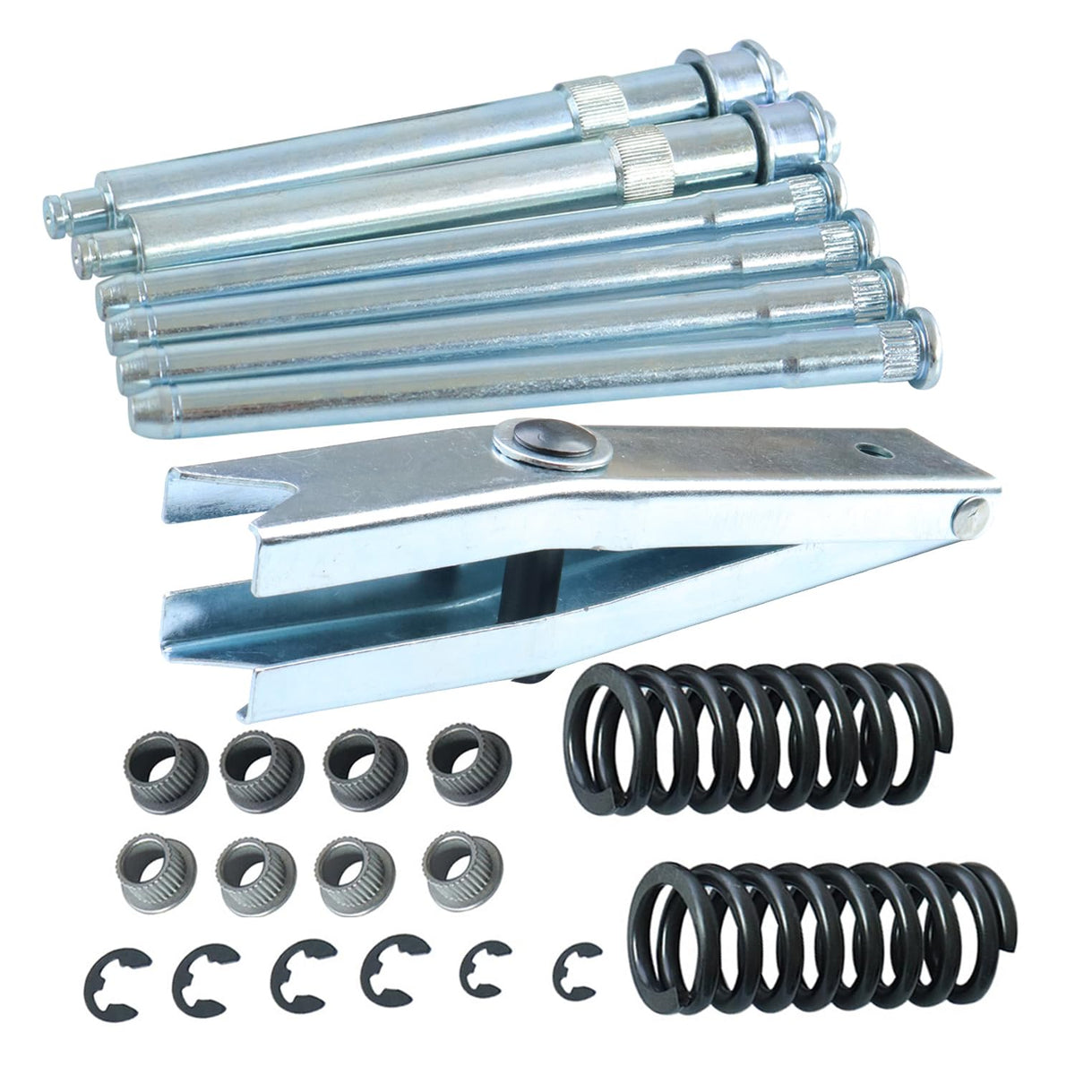 AFEISOL garage repair scene with kit in hand illustrating DIY door hinge replacement