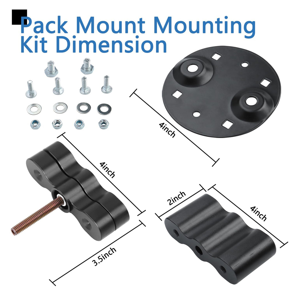 AFEISOL mount base plate underside showing robust bolt-through attachment