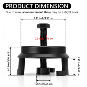 AFEISOL size comparison beside wrench, shows compact tool for tight spaces