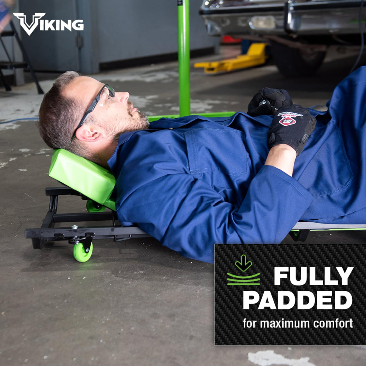 AFF Viking next to tape measure illustrating 40.8-inch length benefit