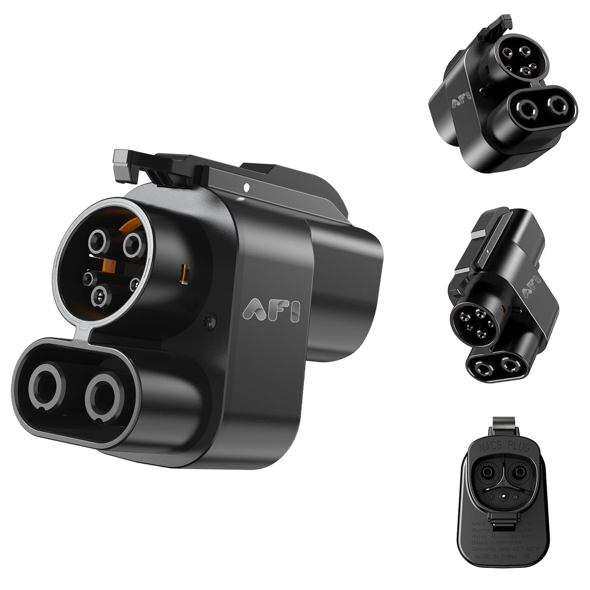 AFI adapter front view showing robust housing and easy grip placement benefit