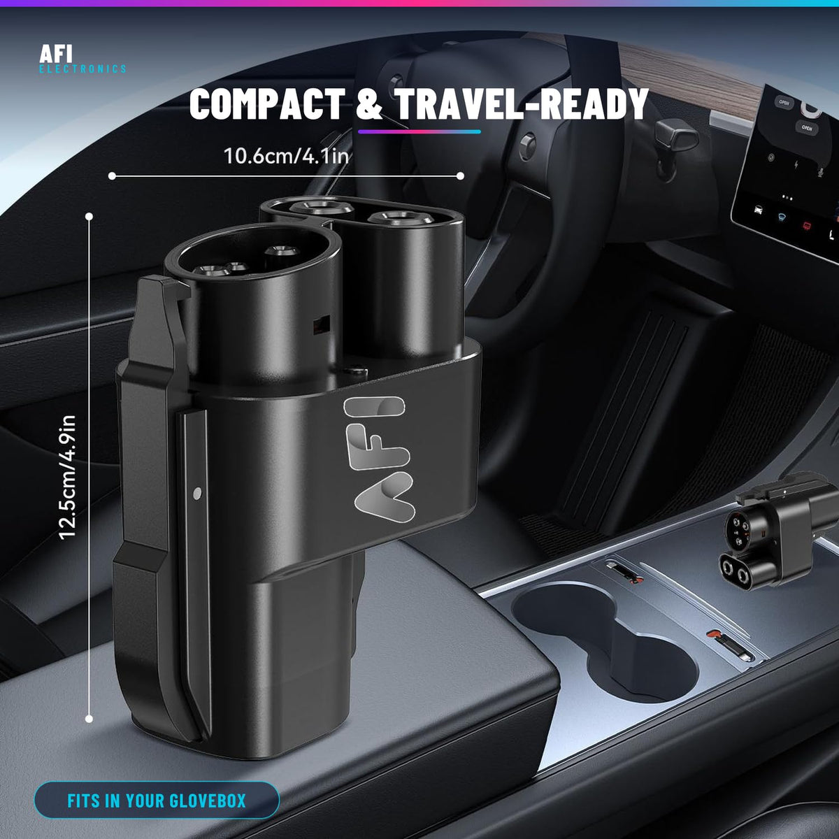 AFI adapter in rain and snow scene proving IP55 weather protection benefit