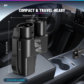 AFI adapter in rain and snow scene proving IP55 weather protection benefit