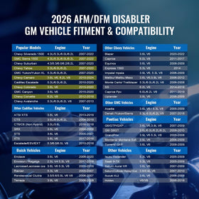 Generic AFM Disabler shown in truck cabin driving scene for stable power and comfort