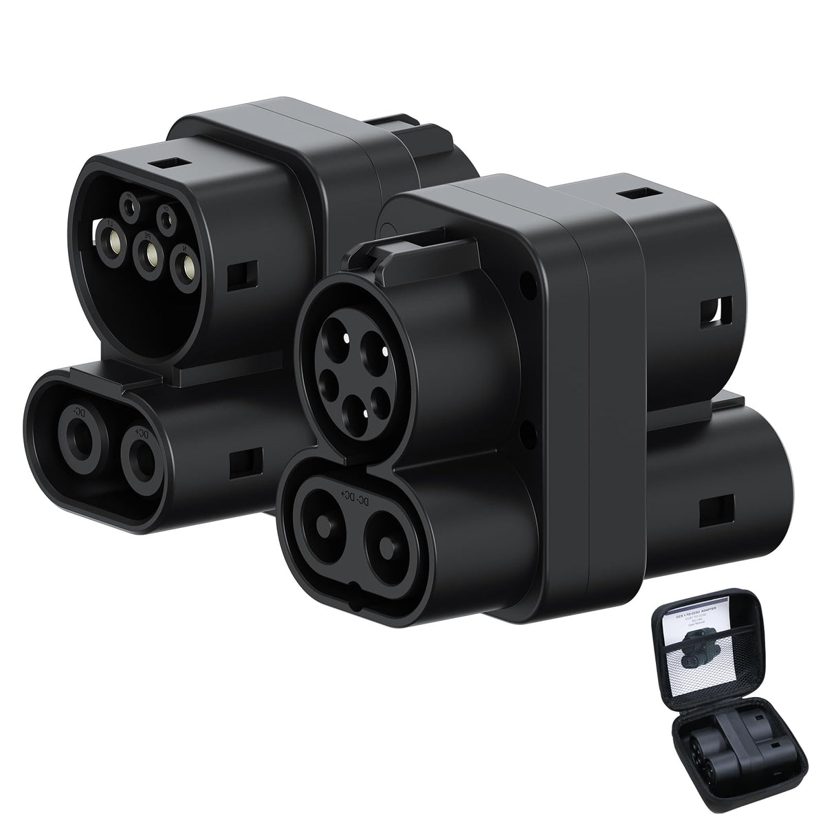 AFYEEV adapter front view showing plug and ergonomic grip for easier handling