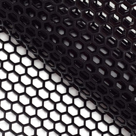 AggAuto close-up honeycomb texture highlighting 6mm holes and debris protection