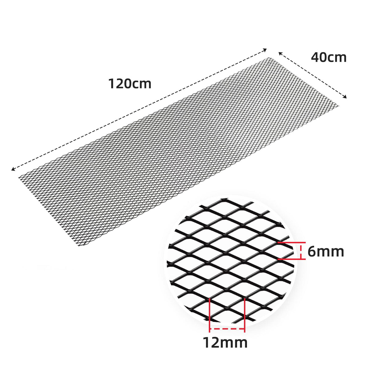 AggAuto mesh shaped into a bumper opening showing custom-fit protection advantage