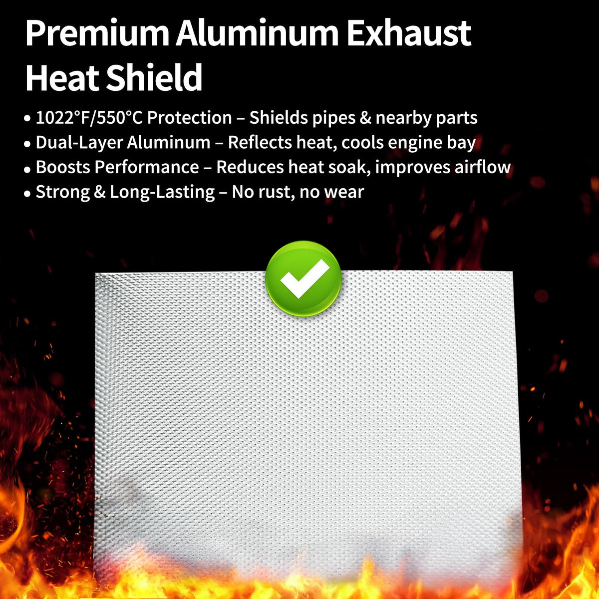 AggSound installed on muffler demonstrating heat deflection benefit