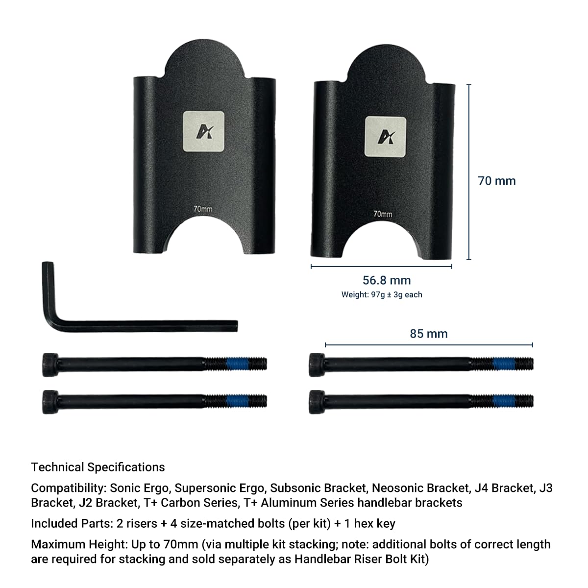 AGILLE aerobar riser installed on a time trial bike demonstrating improved wrist angle