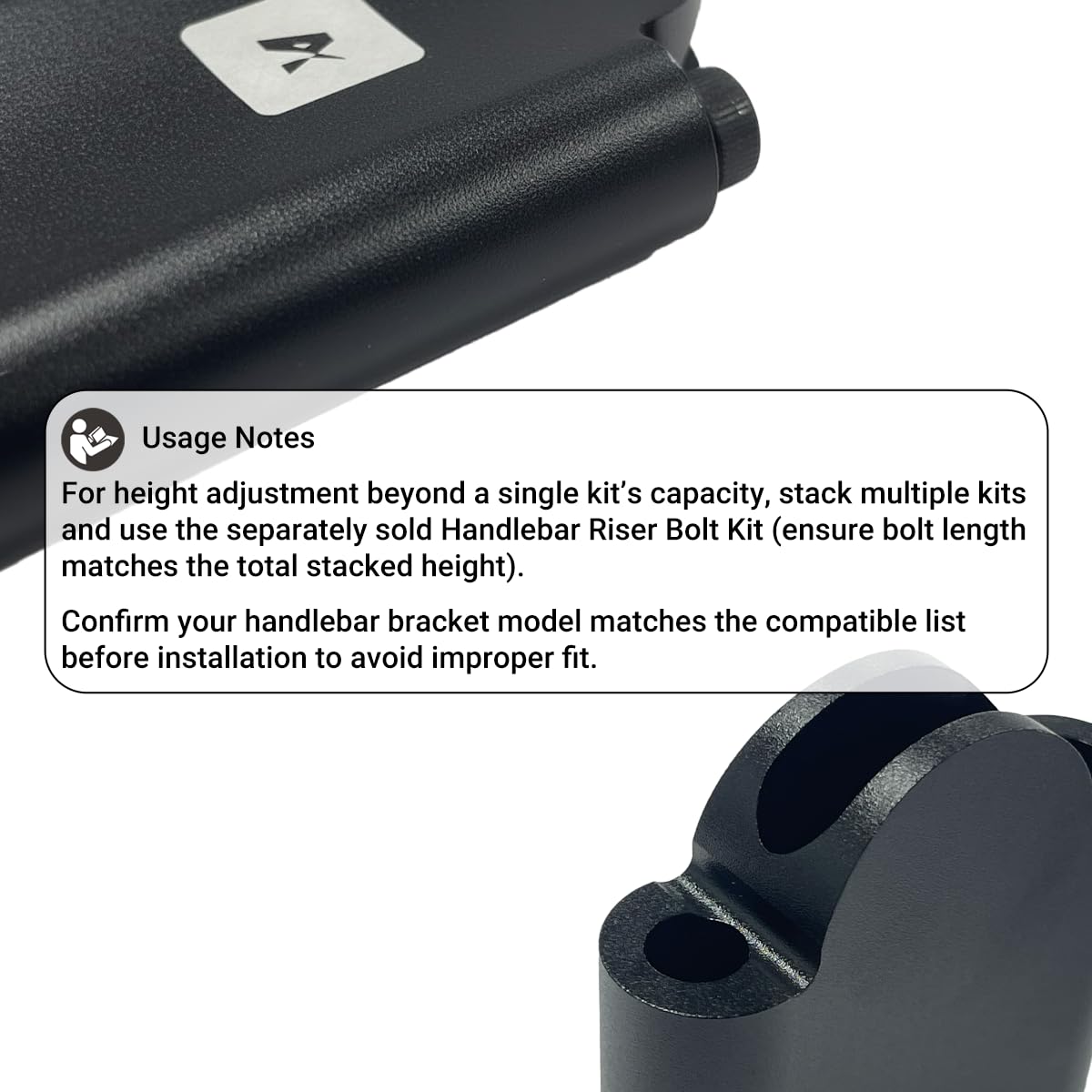 AGILLE aerobar riser packaged kit with bolts and wrench for quick, complete installation